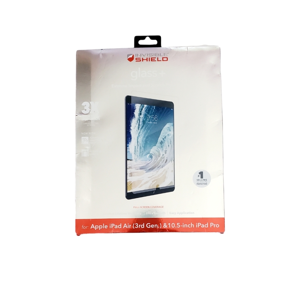 NIB ZAGG iPad Air 3rd Gen & Pro 10.5” Screen Protector InvisibleShield Glass+